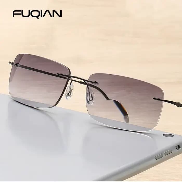 Lunettes de soleil de lecture sans monture pour hommes et femmes