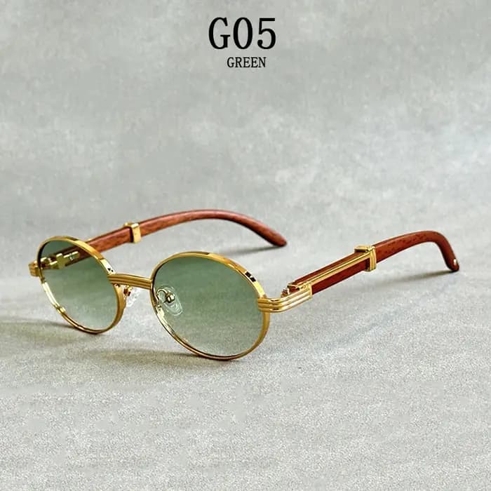 Lunettes de soleil de mode en bois femmes Vintage Oculos