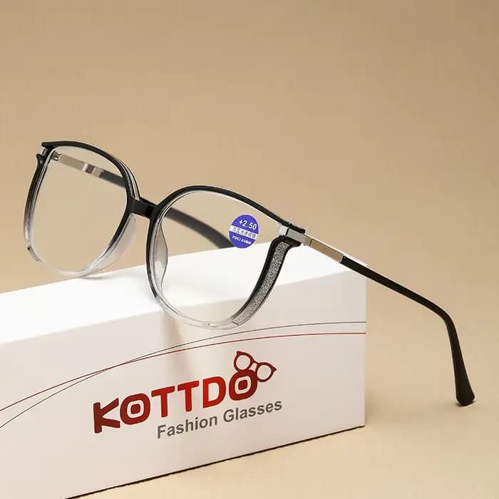 Lunettes de lecture à grande monture violette pour femmes