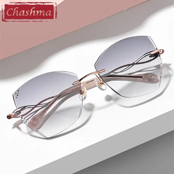 Lunettes de soleil de luxe sans bords pour femmes
