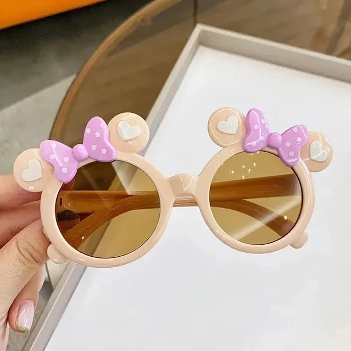 Nouveaux enfants mignon dessin animé UV400 lunettes de soleil garçons filles couleurs en plein air