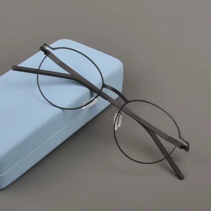 Lunettes rondes sans vis ultralégères pour hommes et femmes