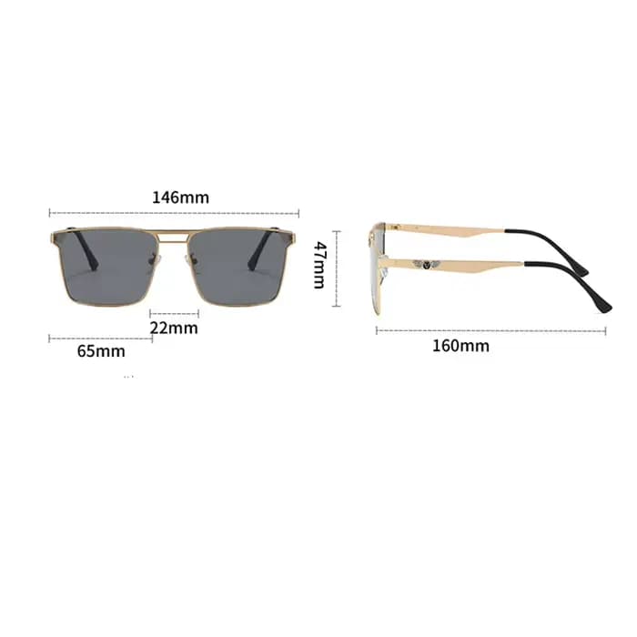Lunettes de soleil polarisées Wing Square pour hommes et femmes