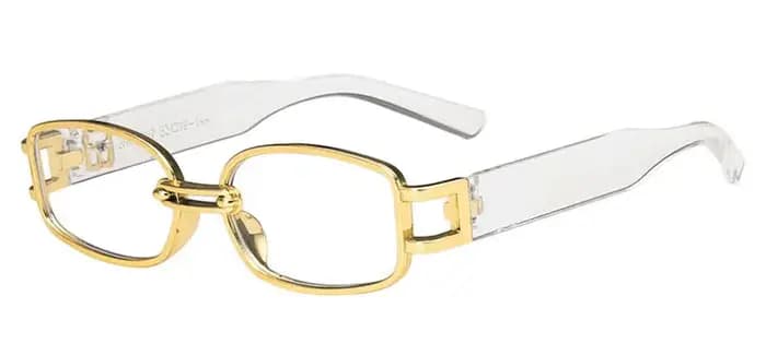 Lunettes de soleil rectangulaires à monture fine pour femmes