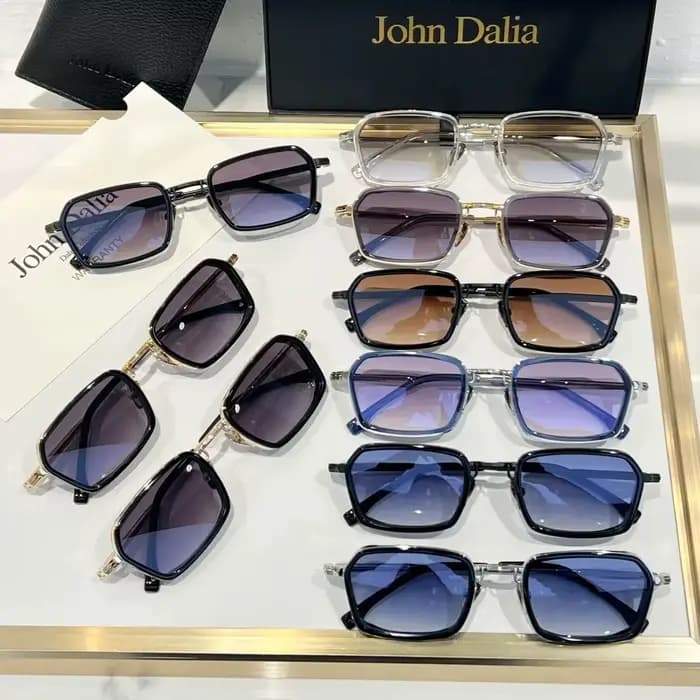 Lunettes de soleil polarisées vintage de qualité supérieure JOHN DALIA JD Paul Classic avec monture en alliage