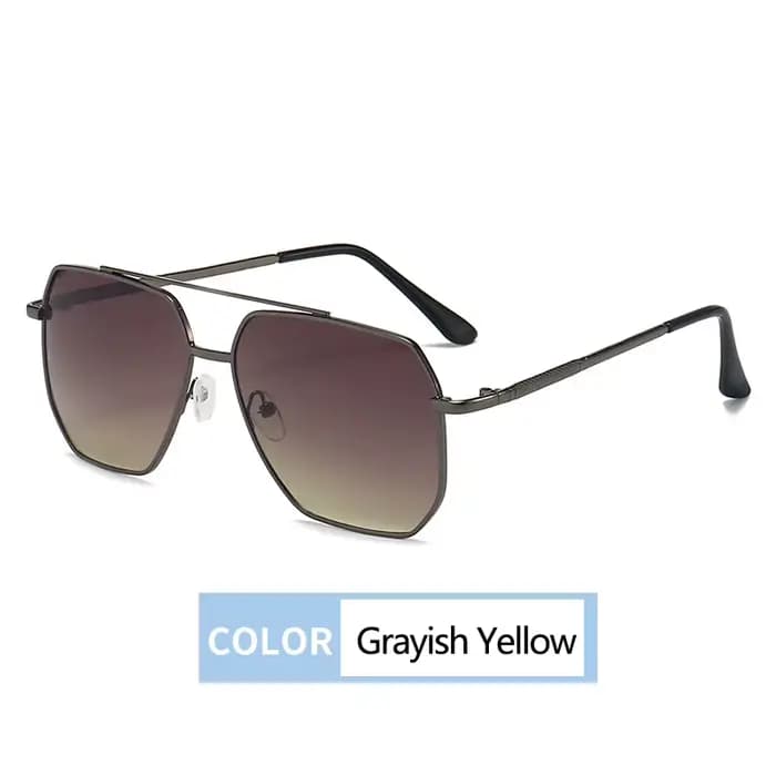 2025 nouvelle mode Double faisceau lunettes de soleil tendance rétro hommes crapaud miroir loisirs c