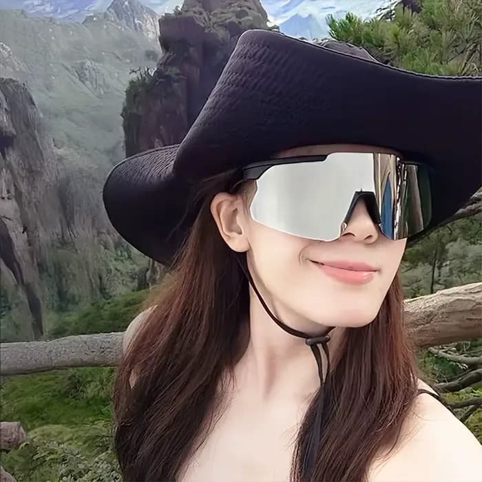 1/3/5pcs Lunettes de soleil sportives futuristes, monture en PP, anti-éblouissement, protection UV,