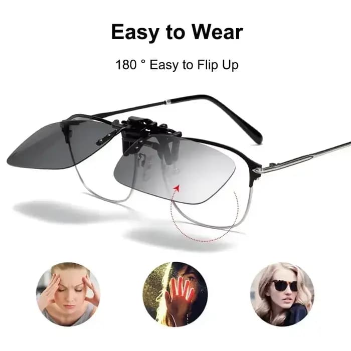 Ensemble de lunettes de soleil à clip polarisé