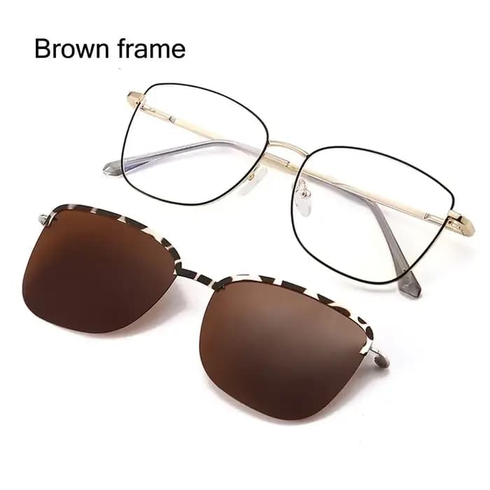 Lunettes de soleil à clipser avec monture en métal