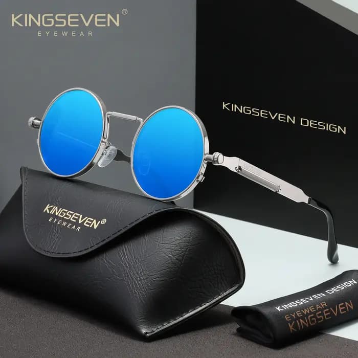 KINGSEVEN – lunettes de soleil vintage gothiques steampunk pour hommes