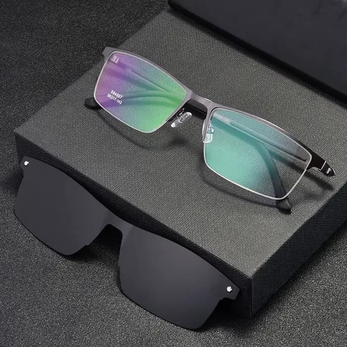 Gmei – cadre de lunettes optique Semi-sans bords pour hommes