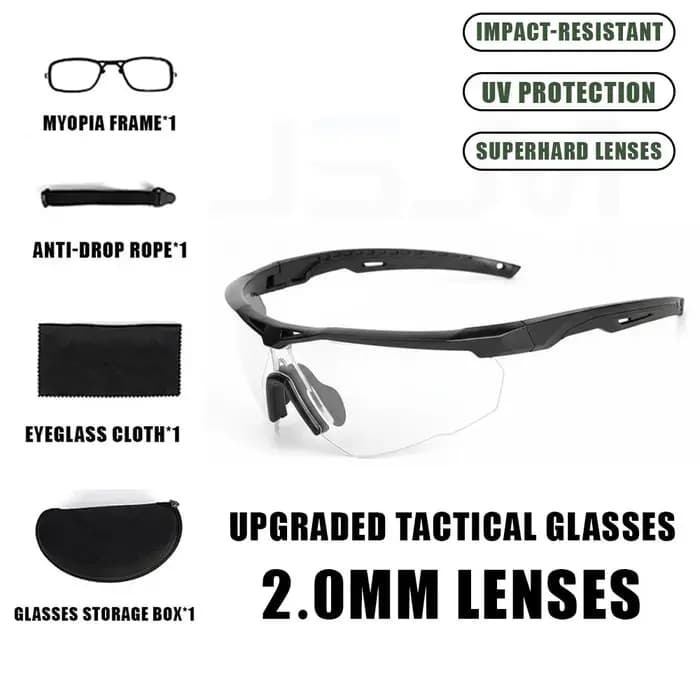 JSJM nouvelles lunettes de tir tactiques professionnelles Sports de plein air coupe-vent anti-poussière sécurité