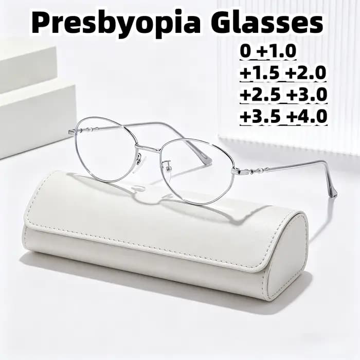 Lunettes de presbytie ovales avec monture en métal