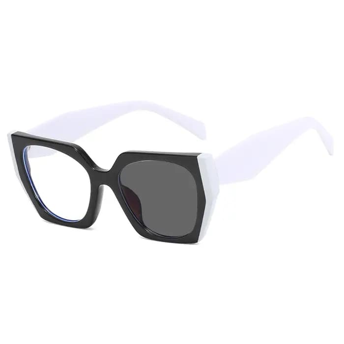 Lunettes photochromiques noires et blanches pour femmes