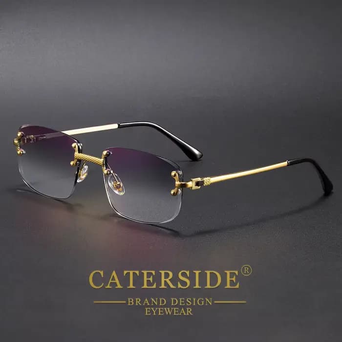 CATERSIDE mode lunettes de soleil sans cadre hommes femmes luxueux fête en plein air lunettes de sol