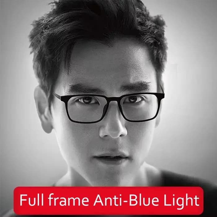 Lunettes de lecture multifocales progressives classiques en titane pur pour hommes, Anti-lumière ble
