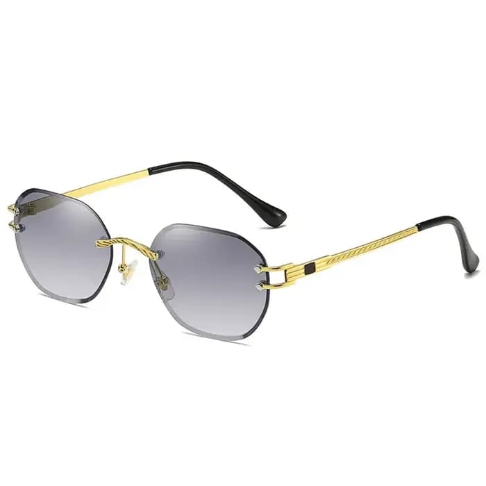 Lunettes de soleil bleues sans cadre pour hommes et femmes