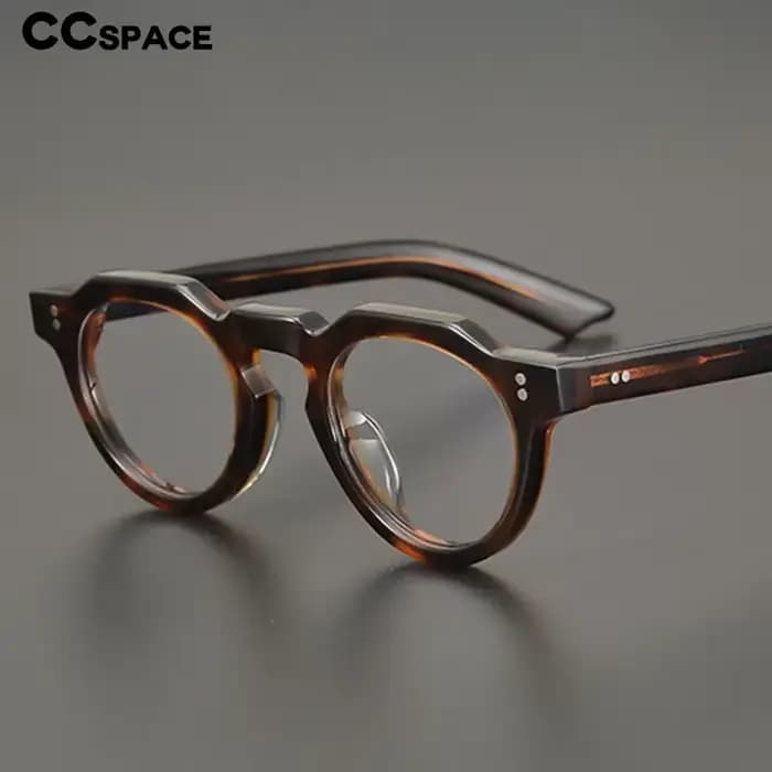 Lunettes rondes Vintage en acétate de haute qualité pour hommes et femmes, monture de Prescription o