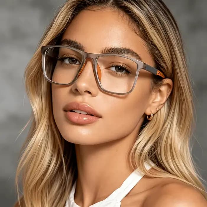 1 paire de lunettes carrées simples pour femmes