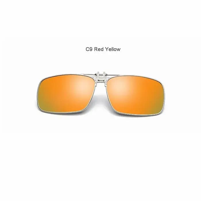 Retangle lunettes de soleil polarisées lentille pince sur myopie