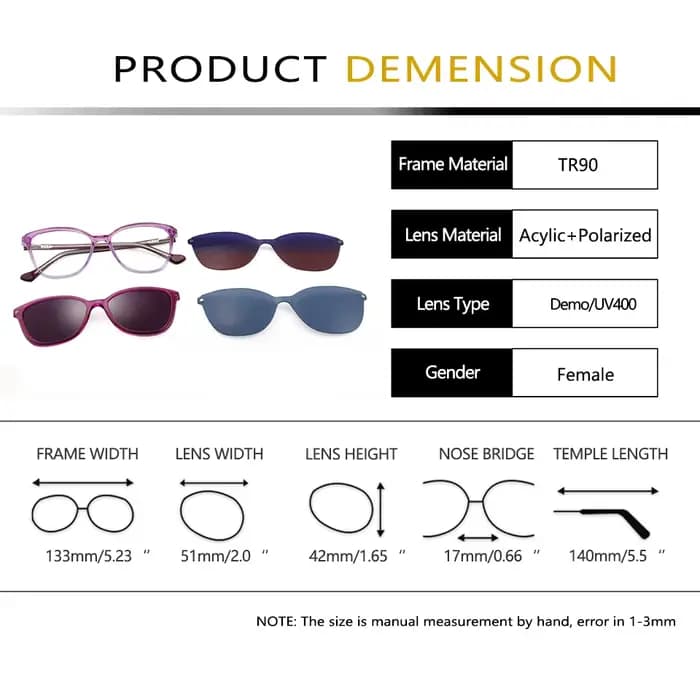 Lunettes De soleil magnétiques polarisées à Clip