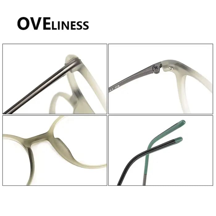 Monture de lunettes en acétate de titane pour hommes et femmes