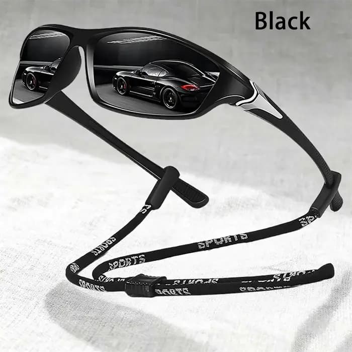 Lunettes de soleil de sport vintage avec chaîne pour hommes et femmes