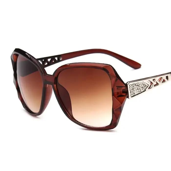 Mode grandes lunettes de soleil violettes femmes marque de luxe