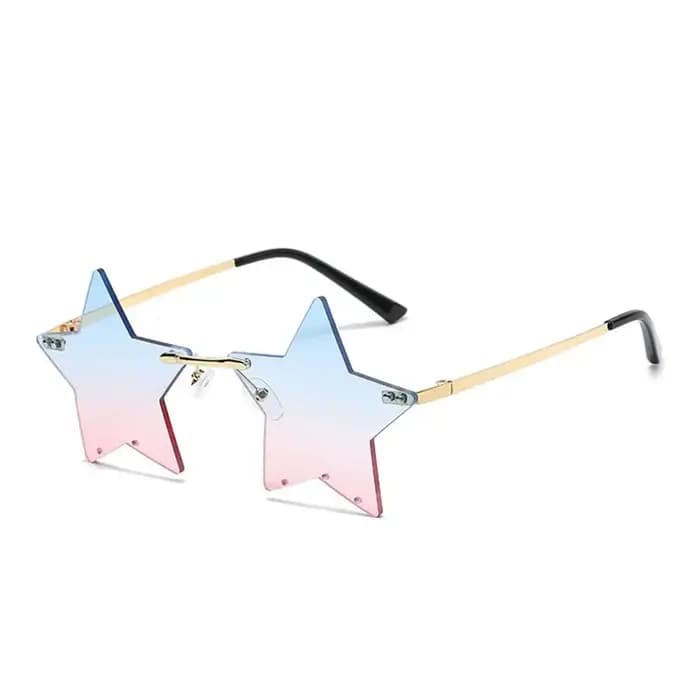 Lunettes de soleil carillon en forme d'étoile sans monture