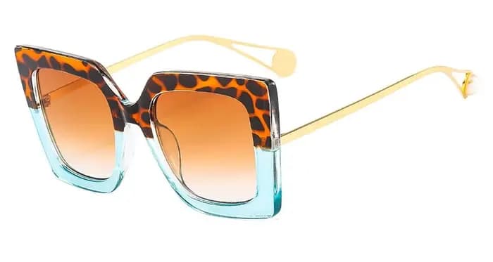 Lunettes de soleil carrées noires pour femmes