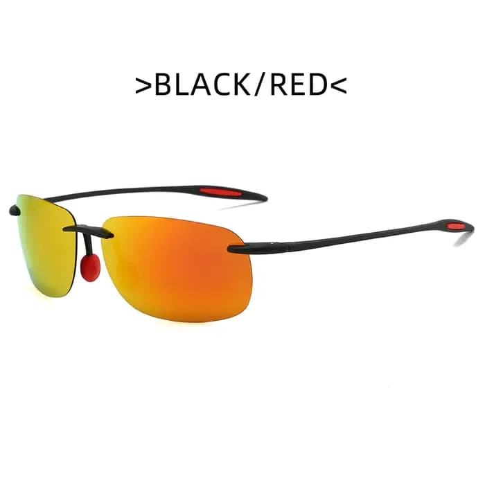 Nouvelles lunettes de soleil polarisées colorées ultra-légères sans cadre pour hommes et femmes matériau TR90 adapté