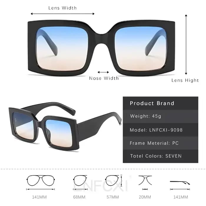 JNPCXI Lunettes de soleil rectangulaires vintage beiges pour femmes