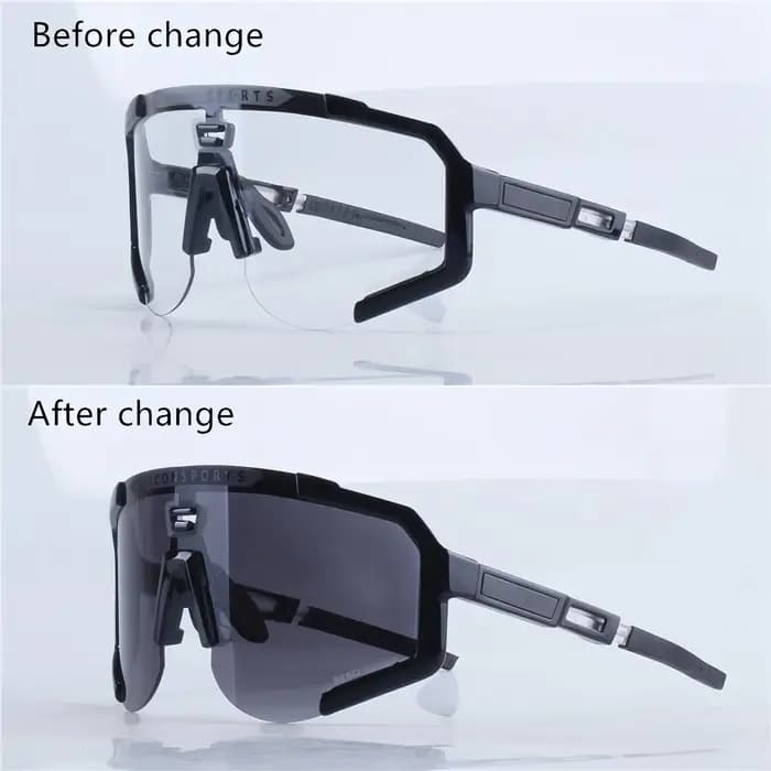 Lunettes de cyclisme photochromiques, lunettes de soleil pour sports de plein air, lunettes de cyclisme pour hommes, lunettes de vélo de montagne pour femmes, lunettes de vélo de route