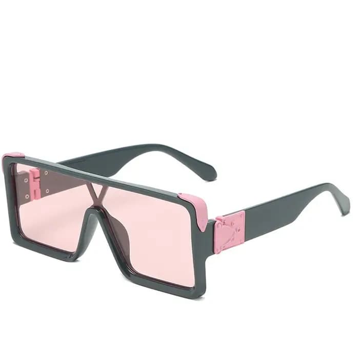CHHC-Lunettes de soleil de printemps et d'été, grandes lunettes de soleil carrées, lentille une pièce, UV400, les plus récentes, 2022