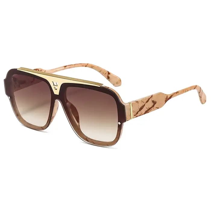 Lunettes de soleil carrées à grand cadre vintage pour femmes et hommes