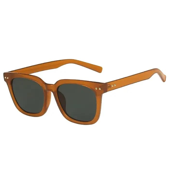 Lunettes de soleil vintage carrées orange pour femme