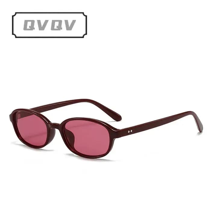 Nouvelles Lunettes de Soleil de Luxe Rouge Vin 2026 pour Femme