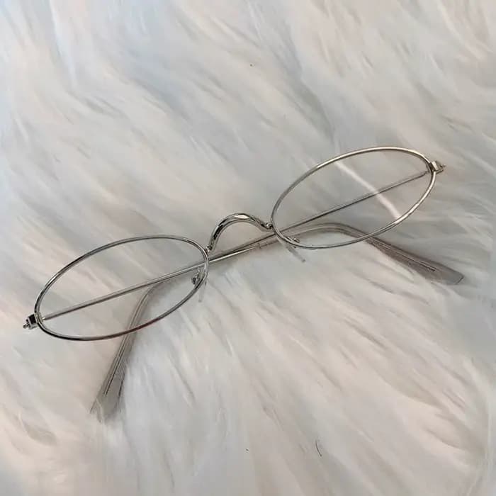 Lunettes ovales Vintage en métal pour femmes et filles