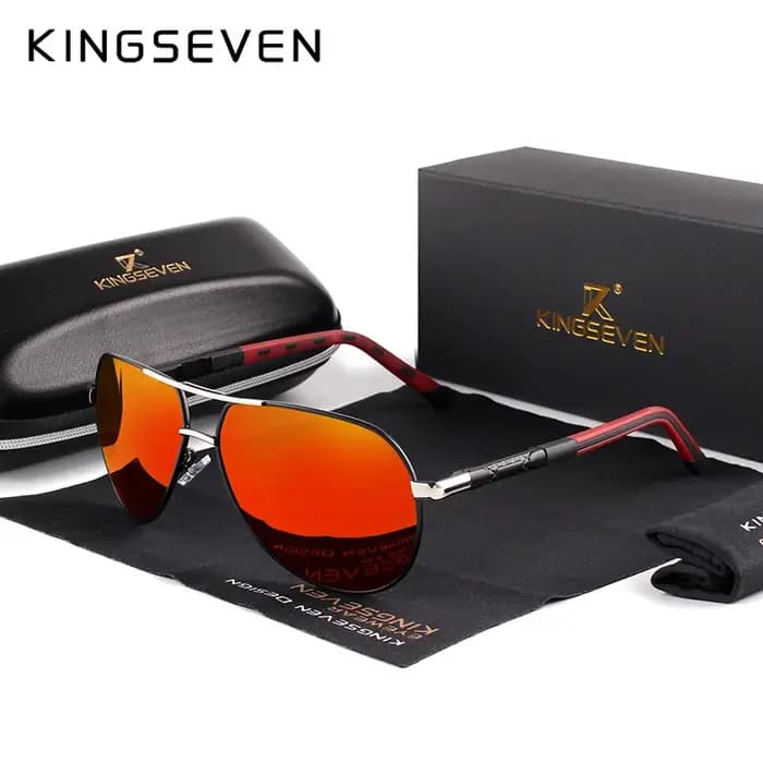KINGSEVEN hommes Vintage aluminium lunettes de soleil polarisées marque classique