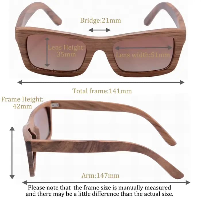 Lunettes De soleil polarisées en bois De bambou faites à la main