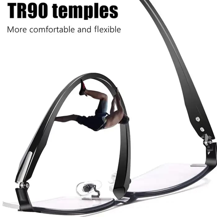 Lunettes de lecture multifocales en titane pour hommes et femmes
