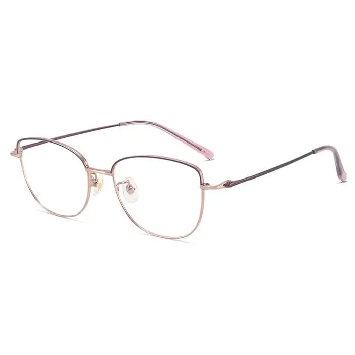 YIMARUILI Ultra léger alliage de titane femmes oeil de chat lunettes cadre mode tendance papillon optique