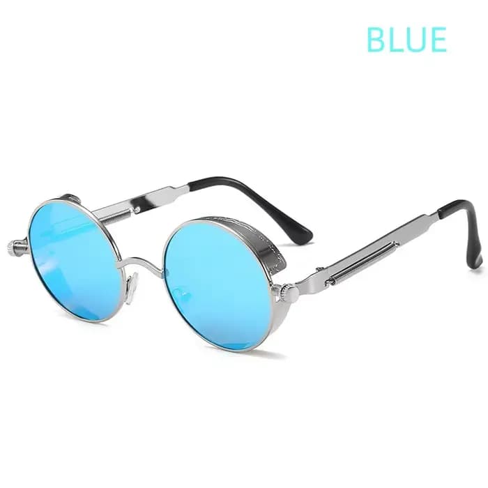 Lunettes de soleil rondes Steampunk pour hommes et femmes