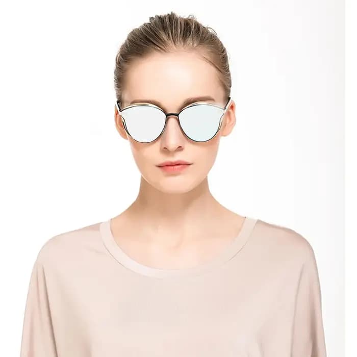 Lunettes de soleil polarisées de luxe pour femmes, tout nouveau Design, œil de chat, monture métalli