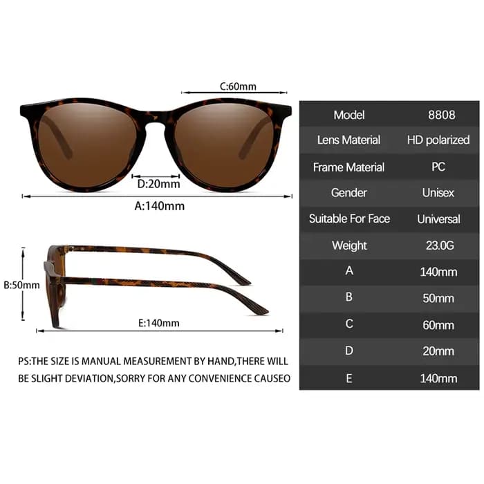 Ravenisa lunettes de soleil polarisées pour femmes marque Design cadre mode