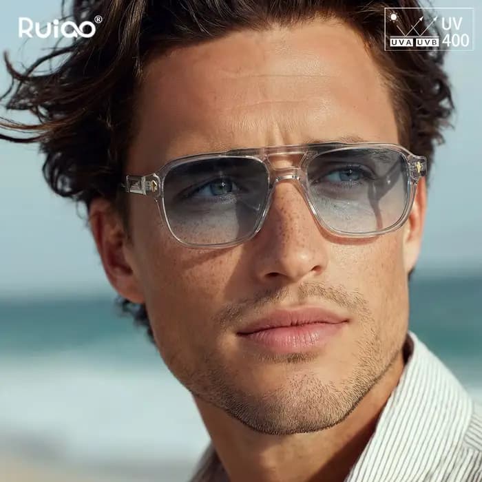 Lunettes de soleil rétro 2026 à monture transparente pour hommes et femmes