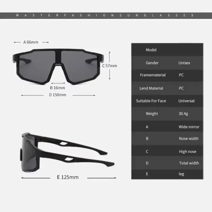 Lunettes de cyclisme pour hommes