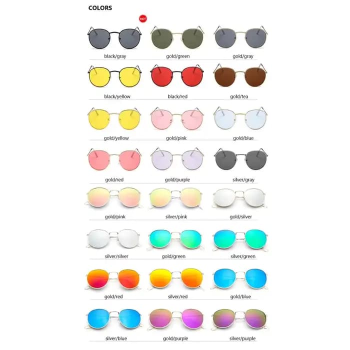 Lunettes De soleil rondes rétro femmes