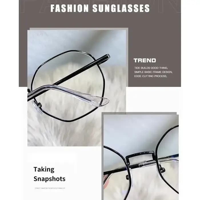 Lunettes Polygone Anti-Lumière Bleue