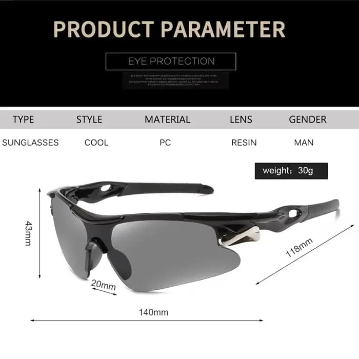 Lunettes de soleil de sport pour hommes
